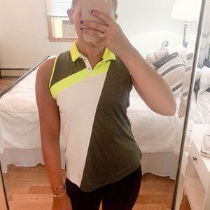 Grey and White Golf Tank Top